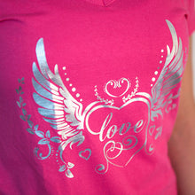 Tshirt rose fluo marqué avec flex soft  argenté silver