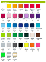 Carte de coloris du Flexcut SEF 2019