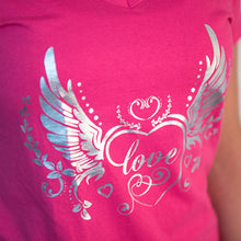 Tshirt rose fluo marqué avec flex soft  argenté silver