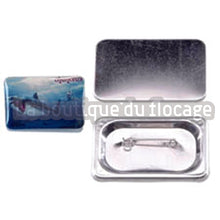 Badges Rectangulaires, magnet, épingle