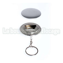 Badge rond décapsuleur et porte-clés