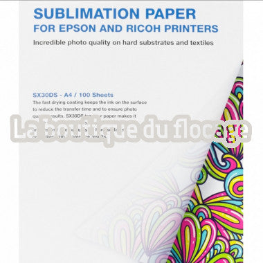 Papier A4 A3 d'impression sublimation SX30DS