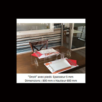 Protections : Cloisons Table restaurant Plexi