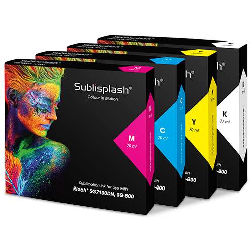 SUBLISPLASH A3: PAKKET 4 cartridges (70/77 ml) Sublimatie