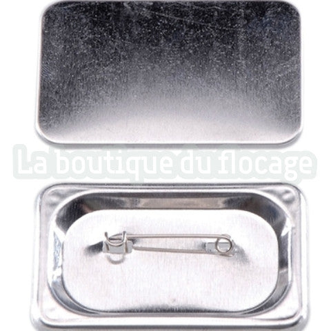 BADGES VIERGES RECTANGLES 37*58MM